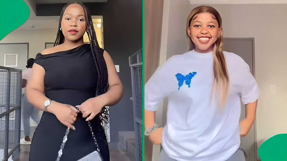 A TikTok video shows a woman prepping her wig on her dad's head for the groove. A TikTok video shows a woman prepping her wig on her dad's head for the groove.
