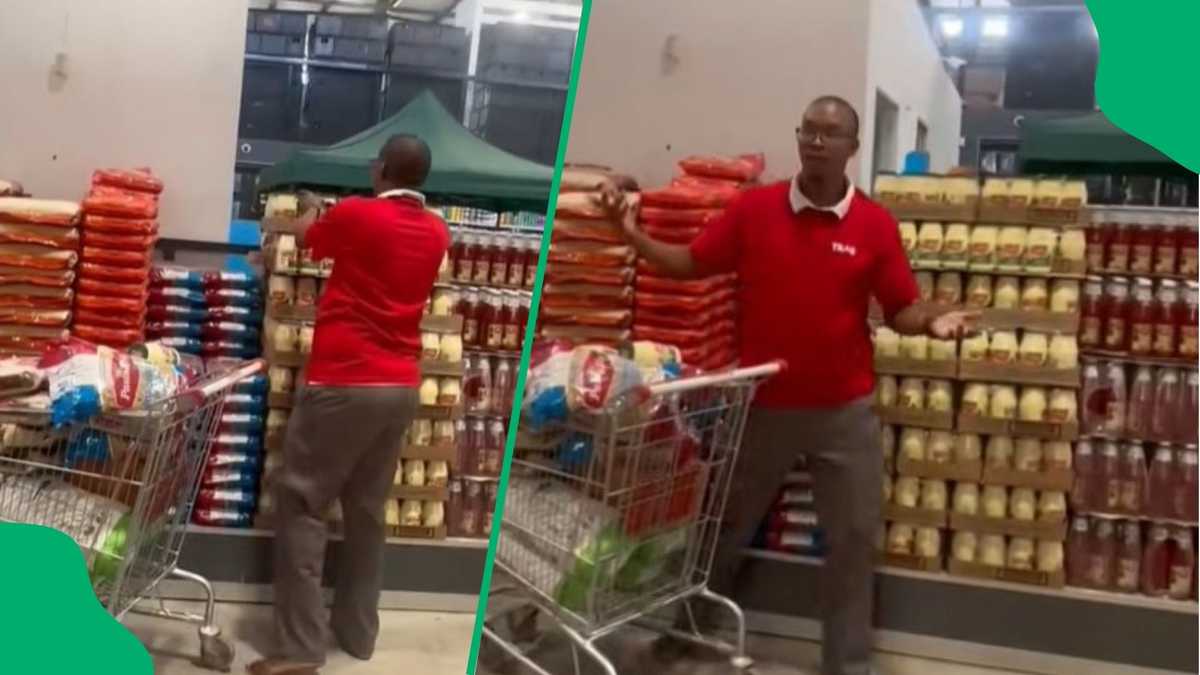 Man's trolley dash while barefoot on TikTok makes South Africa speculate about his strategy