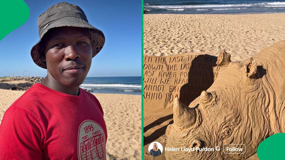 "He is a gem": Port Alfred artist stuns Mzansi with moving sand art