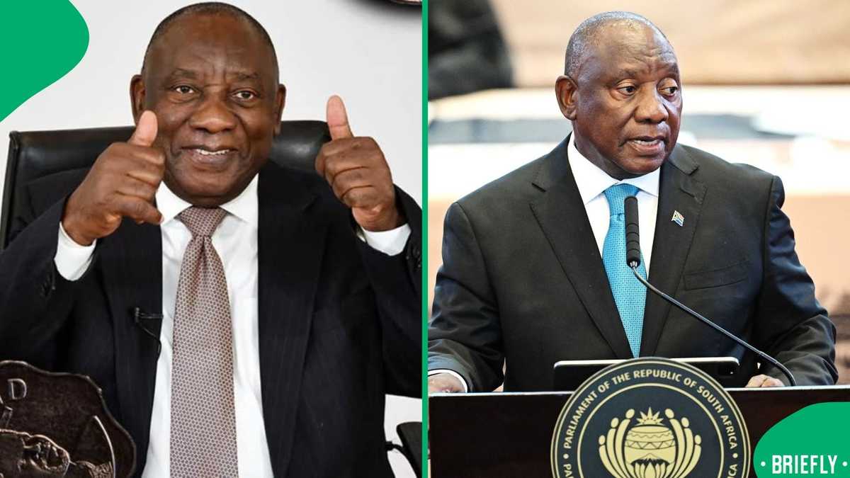 South African President Cyril Ramaphosa charmed young fans with hugs and smiles during public appearance