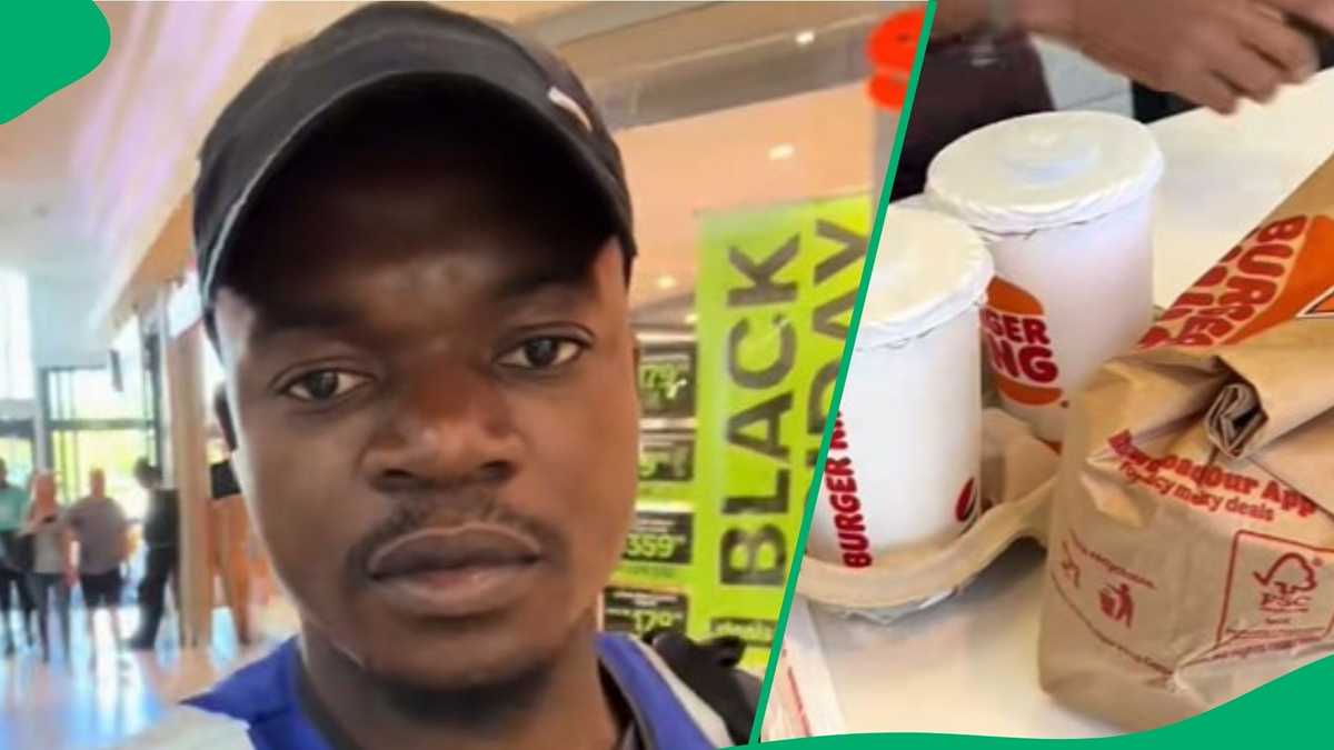 Food delivery driver vlogs being hungry during work in TikTok video