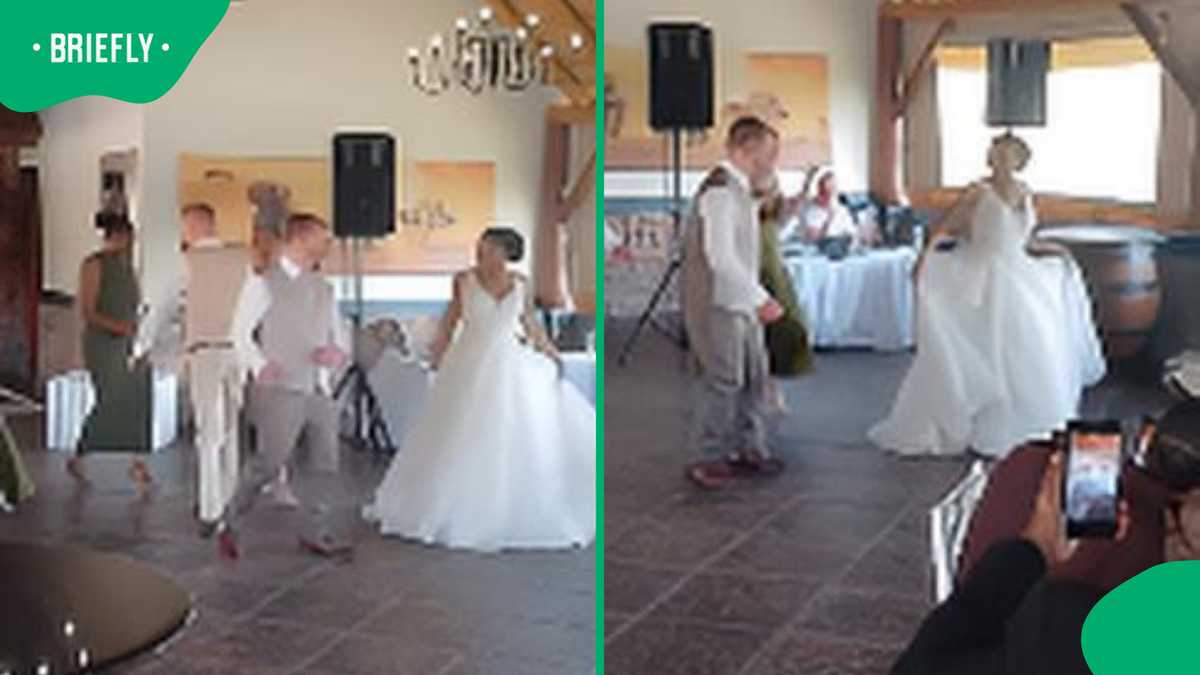Wedding dance goes wrong as groom’s unexpected move leaves Mzansi in stitches