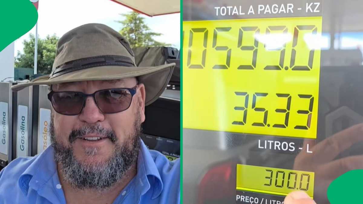 South African in Angola fills bakkie full tank for less than R500 in TikTok Video