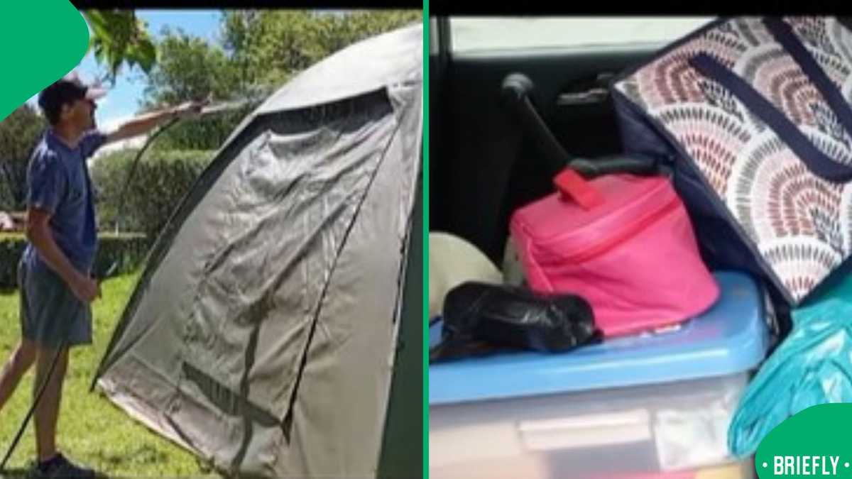 A TikTok video showed how a South African family sold all their belongings to live in a tent