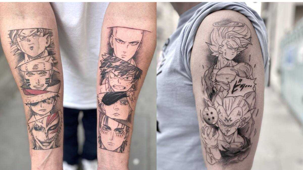 50+ cool anime tattoos for yourself and for couples (matching tat) -  Briefly.co.za