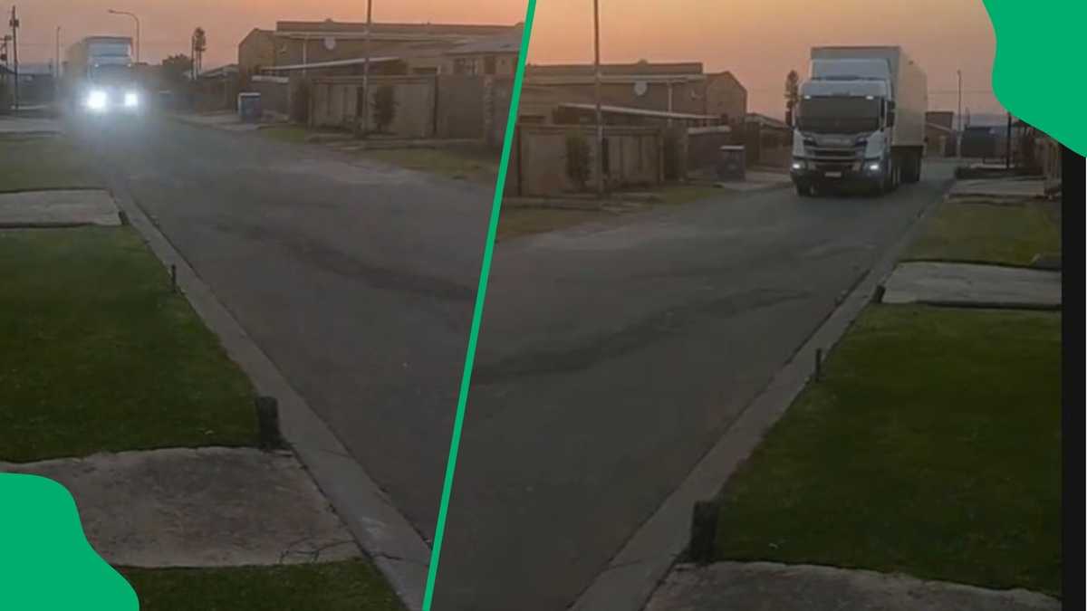 Woman hyped as truck driver sister drives by to greet her in township in TikTok video