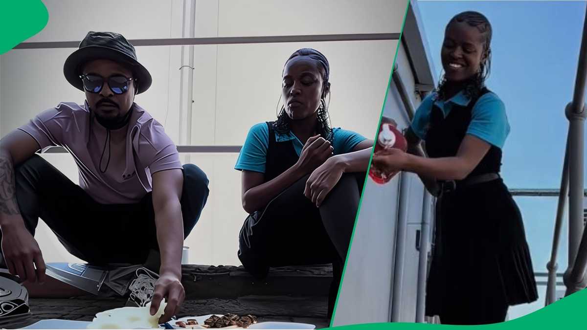 Cashier and boyfriend splitting street food on lunch break in TikTok video moves South Africa