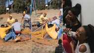 Video of 4 men playing on merry-go-round has Mzansi howling as netizens cannot over freaked out friend