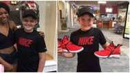 Kind young lady puts smile on boy's face, buys him R2.5k shoes he couldn't afford, kid's dad cries