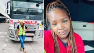 Female abnormal heavy-duty truck driver wows Mzansi with her skills: "You are a true inspiration "