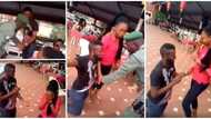 Lady goes on knees to beg cop who arrested her boyfriend, turns out to be a proposal set-up