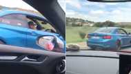 A whole entire mood: Clip of lady driving BMW beast impresses Mzansi