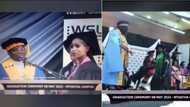 2 Walter Sisulu University graduates fall in heels on stage after MC tells ladies to remove stilettos if they can't use them