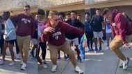 Guy schools group of kids with 200s style dancing: "His knees hurt after that last move"