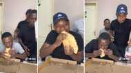 Mzansi reacts to 3 men devouring pizza in hilarious TikTok video: “That pizza went through a lot”