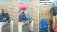 Woman throws bucket of water on cheating husband after searching his phone, SA reacts: "Good acting well done"