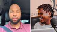 Sizwe Dhlomo trolls 'Podcast and Chill' host MacG over his glasses, Mzansi roasts podcaster: "Sol sat on them"