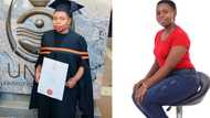Unisa master's graduate bravely opens up about dedicating degree to late gran