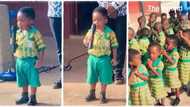 Little boy perfectly leads morning assembly in school, courage and boldness surprise netizens