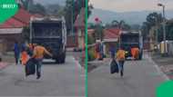 “Ke training.” Mzansi gent chasing rubbish collectors leaves SA poking fun
