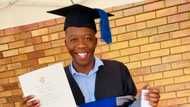 Accounting science graduate bursts with pride after securing his degree