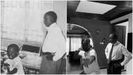Son recreates childhood photo with dad, has people misty-eyed with emotion