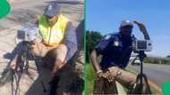 Tshwane traffic cop's hilarious speeding bust in a video leaves Mzansi in stitches