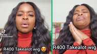 Takealot R400 lace wig gets glowing reviews on TikTok, video excite SA ladies