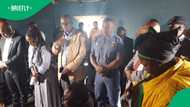 Lieutenant-General Nhlanhla Mkhwanazi and Thami Ntuli visit family of massacre victims