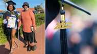 Woman becomes 1st person in family to graduate despite impoverished background, shares photo with proud gogo