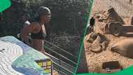 "Let's fundraise for him": Durban woman destroys man's sand art and swears at him, SA finds her