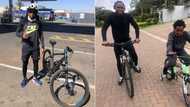 “Priceless moment”: Siphiwe Tshabalala shares cool snap, takes his son on a cycling ride