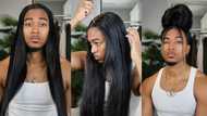 “You are so handsome”: Man with long natural hair like woman combs it, video stirs reactions on TikTok