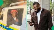 Venda man sells mpesu in police van, Mzansi in stitches: "South Africa is a movie happening"