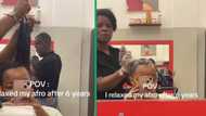 TikTok video of woman's Mizani relaxer results after 6 years with 4c natural hair impresses Mzansi