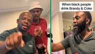 Hilarious TikTok video of Mzansi men switching to Afrikaans after drinking brandy and coke goes viral