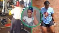 Woman does squats in maxi skirt as clap back to criticism about usual tight gym attire, Mzansi in tears
