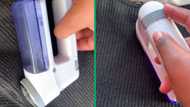 TikTok Video of Dischem device under R100 to remove lint on clothing, woman's hack has SA sharing lint-busting tips