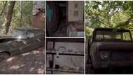 Man discovers old abandoned mansion with cars graveyard, oven & refrigerator, shares video of its interior