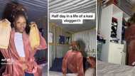 Kasi girl shares vlog showing her morning routine living in shack, Mzansi people love her setup: “I love this”