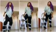Young lady performs crazy legwork dance, smoothly moves like a robot in viral video