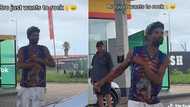 White man stops to judge gent dancing at petrol station, Mzansi defends happy groovist