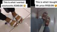 TikTok Video of Woman's Woolworths vs Mr Price slides with R190 price difference have Mzansi debating quality