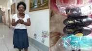 “God bless you and your family”: Momma beams as she receives school shoes for her child