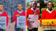 Teen, 18, wows Mzansi with his art: "Good work, may God bless your talent"