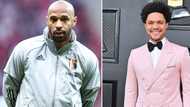 Trevor Noah was spotted hanging out with former Barcelona player Thierry Henry at a soccer game