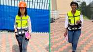 Gauteng woman celebrates landing job as safety officer in construction field, people wowed by her determination