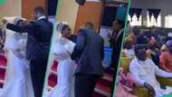 Drama as wedding guests reject couple's first kiss at altar, video goes viral online