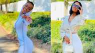 Ntando Duma heats up the social media streets with her winter fashion