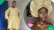 “Transform someone’s man into mine”: Lady turns Nigerian dad’s suit into elegant evening dress